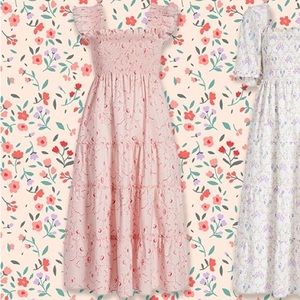 Hill House Home Size M pink floral bridgerton dress